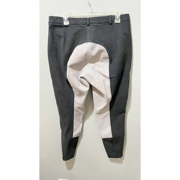 Ride Ap Womens Riding Rib Pants Equestrian Knee Patch Breeches Black 33x26 - Picture 3 of 12